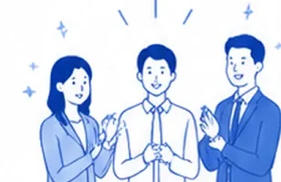 卒業後も支え合うコミュニティのイラスト